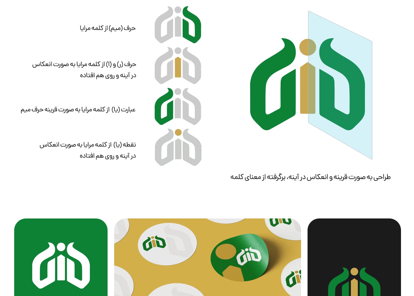 طراحی لوگو مرایا بوتیک زنانه استودیو مهدی ثمن گویی