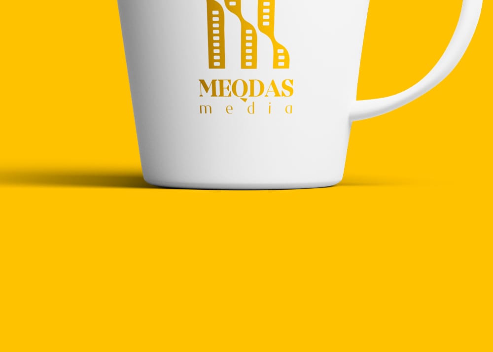 طراحی لوگو meqdas media پلتفرم آنلاین فیلم و سریال استودیو مهدی ثمن گویی