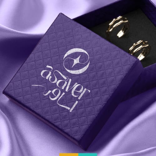 طراحی لوگو اساور جواهرفروشی استودیو مهدی ثمن گویی