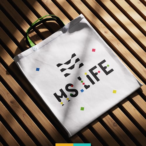 طراحی لوگو MS.LIFE میس لایف استودیو مهدی ثمن گویی