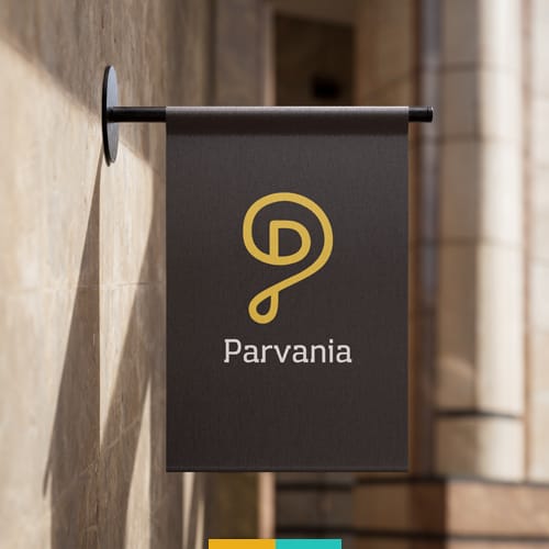 طراحی لوگو پروانیا استودیو مهدی ثمن گویی